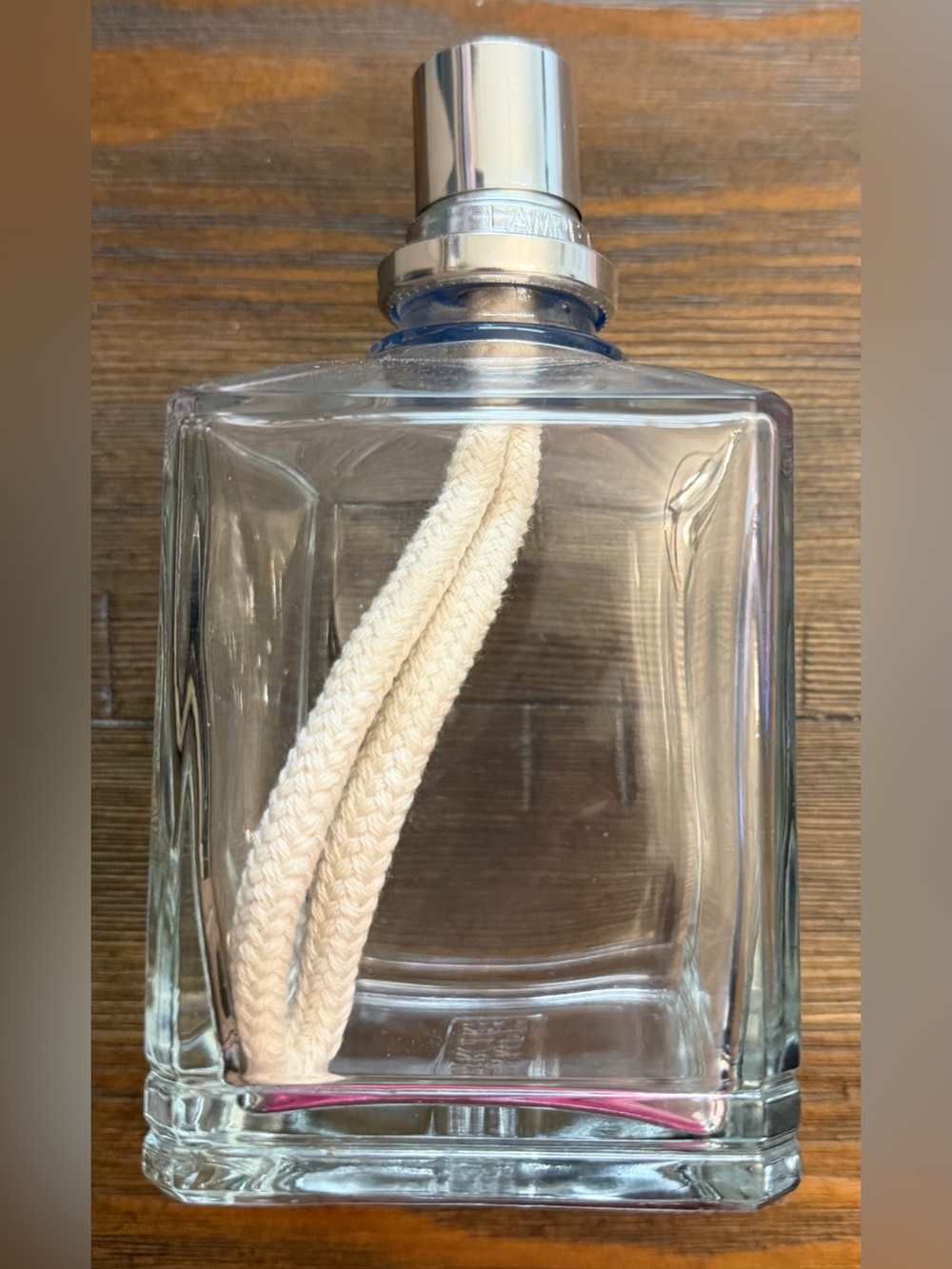 Lamp Berger Clear Glass Reed Diffuser Bottle with Cream Braided Wick New cond